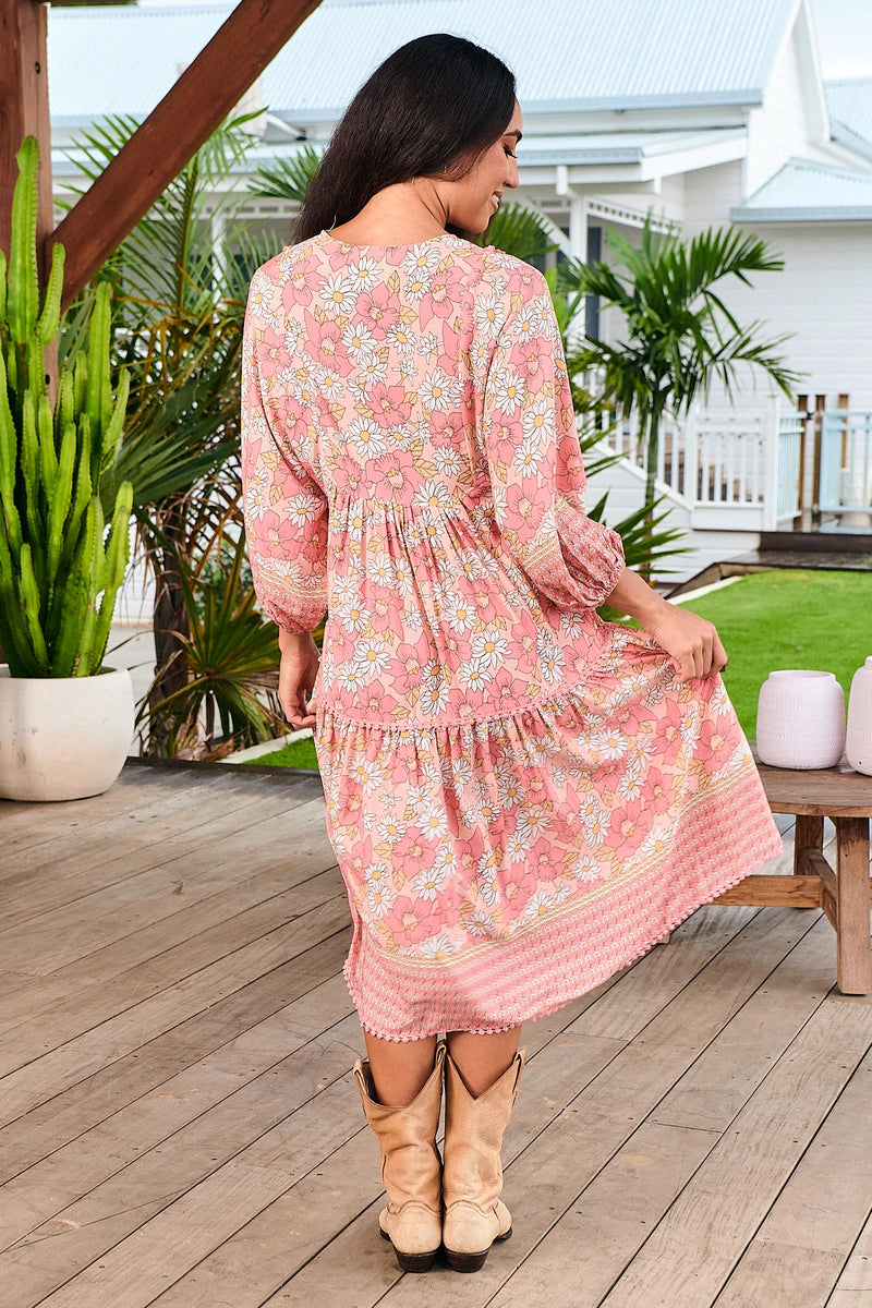 Palace Midi Dress Juliets Garden Print