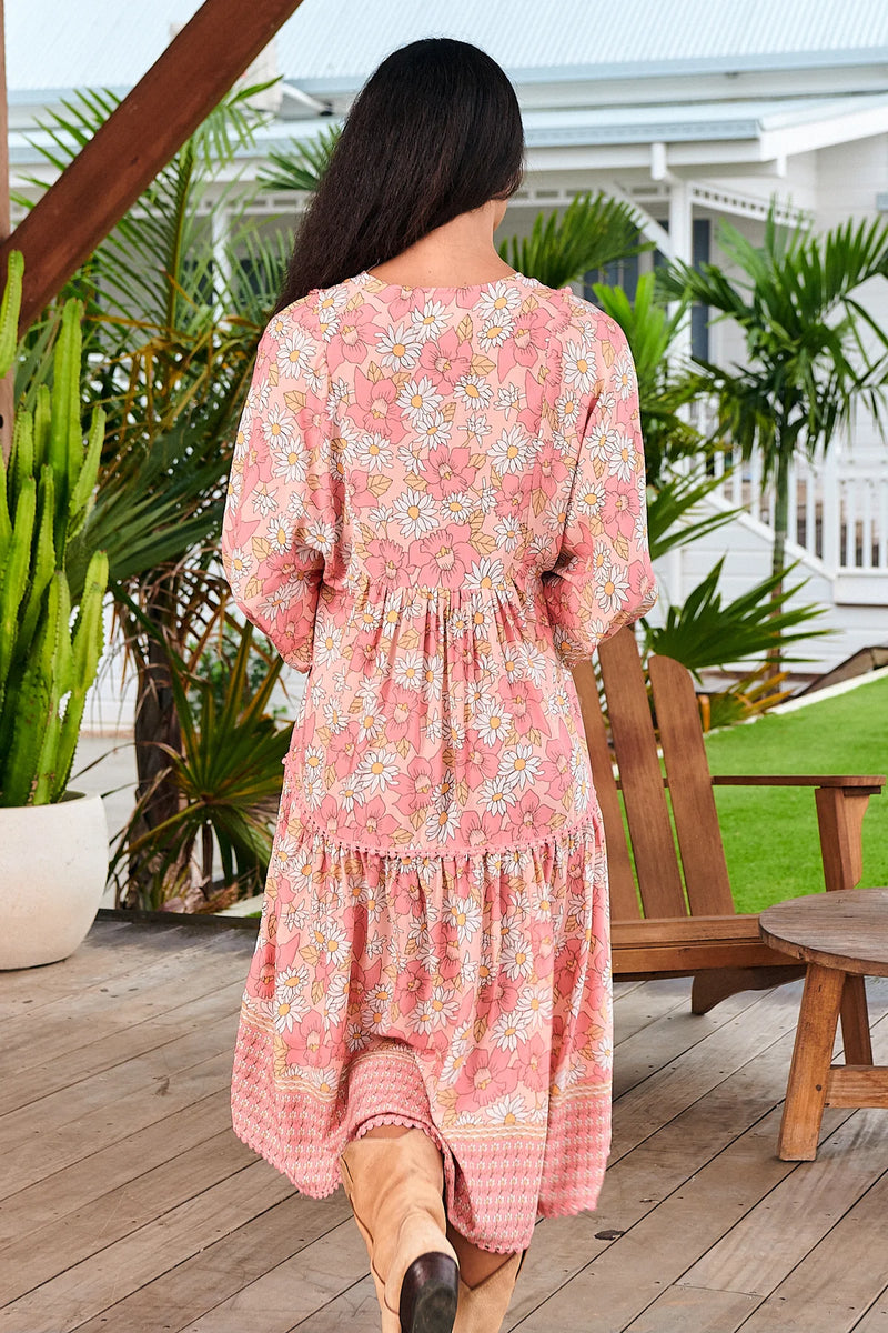 Palace Midi Dress Juliets Garden Print