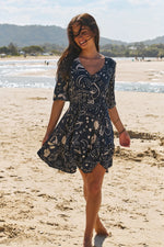 Celine Mini Dress Elements print