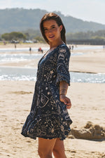 Celine Mini Dress Elements print