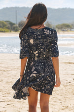 Celine Mini Dress Elements print