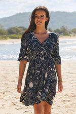 Celine Mini Dress Elements print