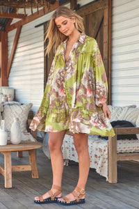 Aimee Mini Dress Mistletoe print