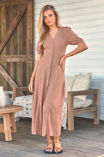 Sunkissed Maxi Dress Cocoa print