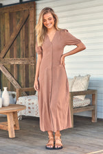 Sunkissed Maxi Dress Cocoa print