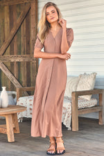 Sunkissed Maxi Dress Cocoa print
