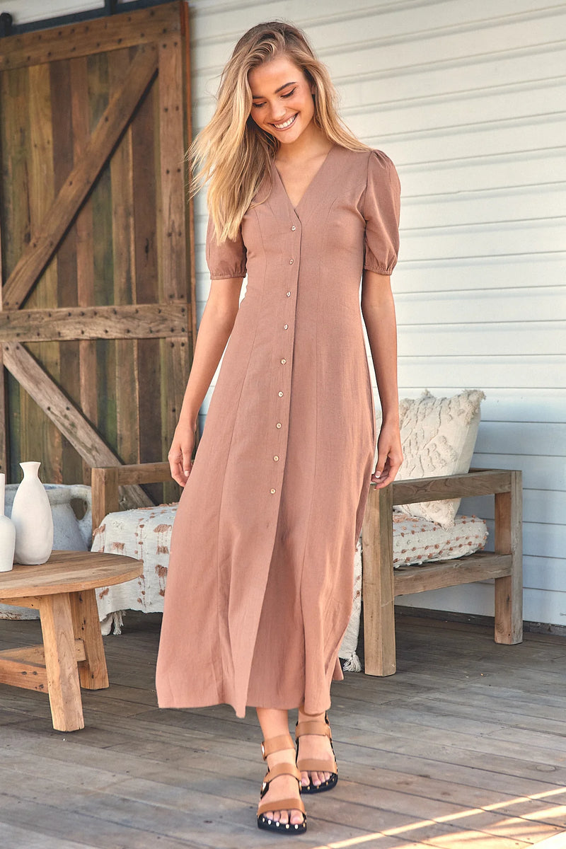 Sunkissed Maxi Dress Cocoa print