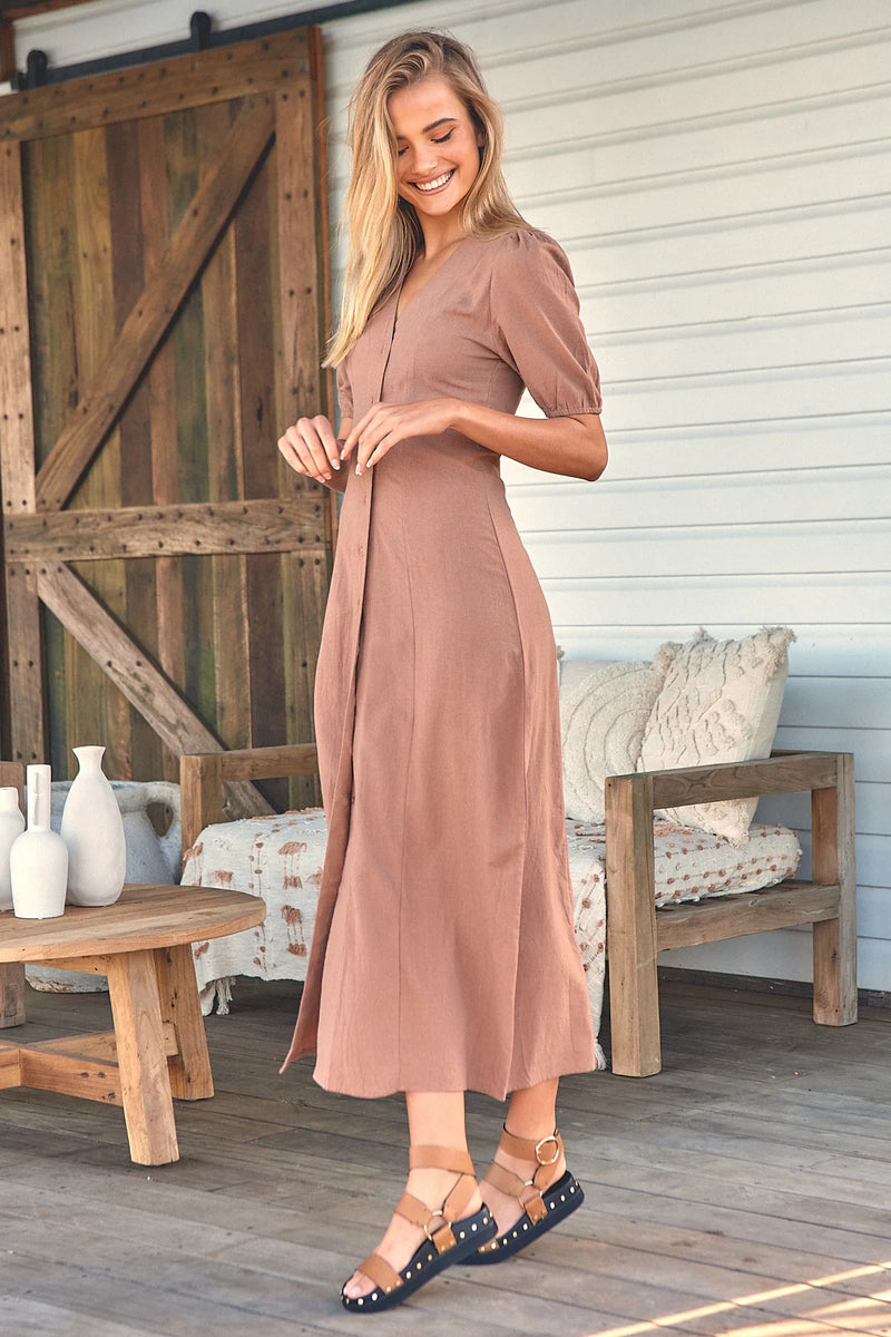 Sunkissed Maxi Dress Cocoa print
