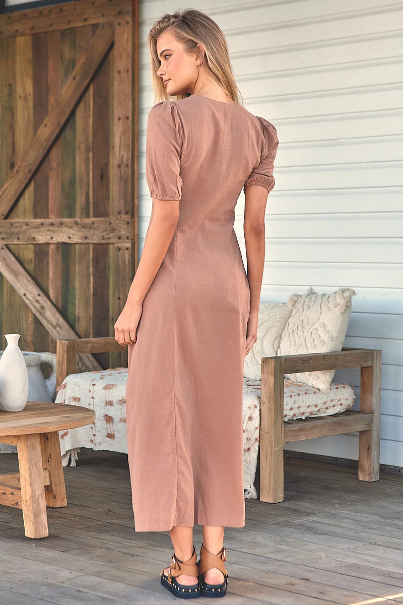Sunkissed Maxi Dress Cocoa print