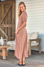 Sunkissed Maxi Dress Cocoa print