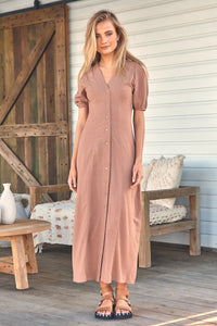 Sunkissed Maxi Dress Cocoa print