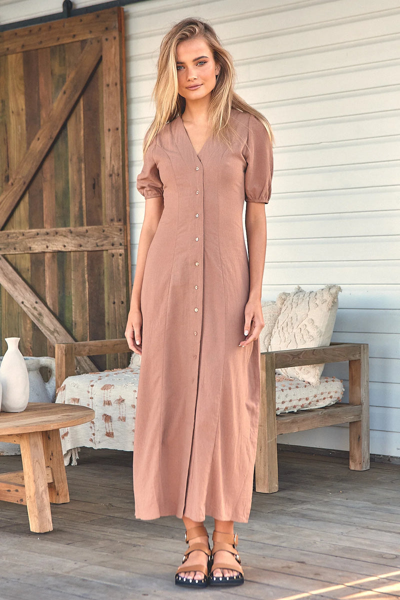 Sunkissed Maxi Dress Cocoa print