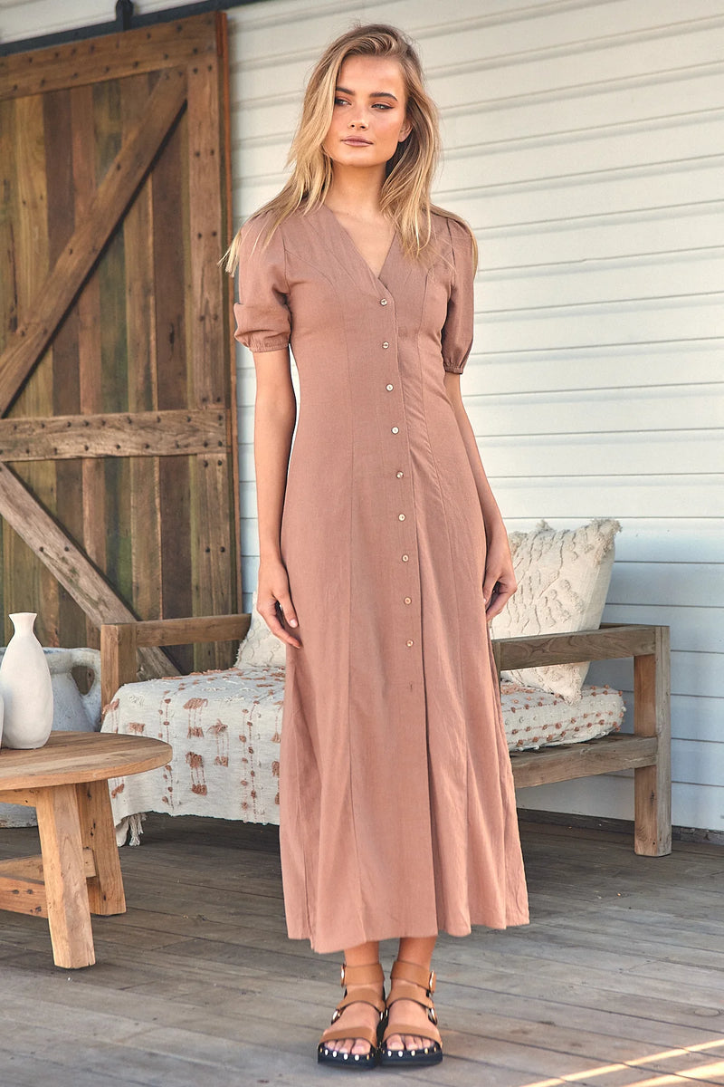Sunkissed Maxi Dress Cocoa print