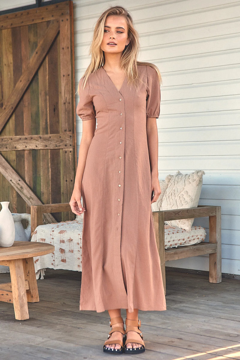 Sunkissed Maxi Dress Cocoa print