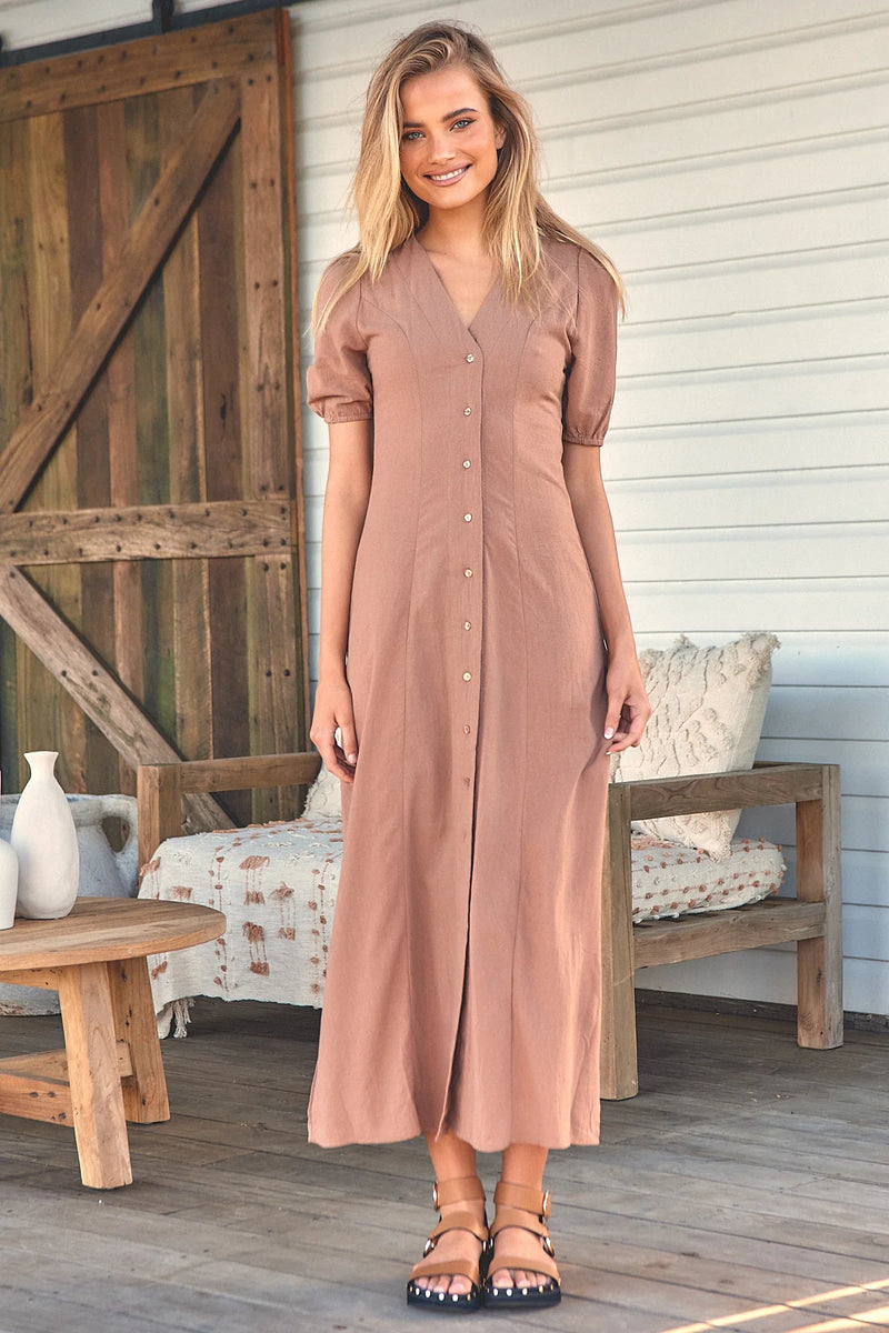 Sunkissed Maxi Dress Cocoa print