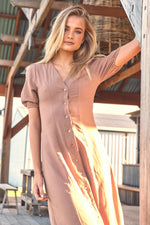 Sunkissed Maxi Dress Cocoa print