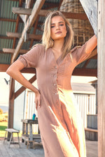 Sunkissed Maxi Dress Cocoa print