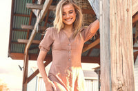 Sunkissed Maxi Dress Cocoa print