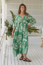 Bree Kaftan Maxi Dress Canary Island print