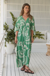 Bree Kaftan Maxi Dress Canary Island print