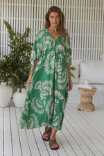 Bree Kaftan Maxi Dress Canary Island print