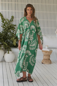 Bree Kaftan Maxi Dress Canary Island print