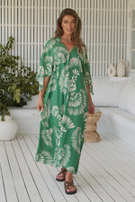 Bree Kaftan Maxi Dress Canary Island print
