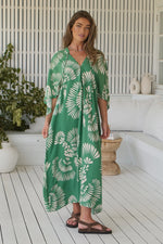 Bree Kaftan Maxi Dress Canary Island print