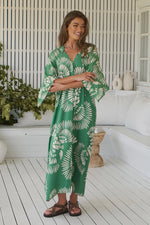 Bree Kaftan Maxi Dress Canary Island print