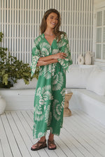 Bree Kaftan Maxi Dress Canary Island print
