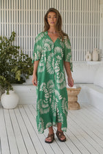 Bree Kaftan Maxi Dress Canary Island print