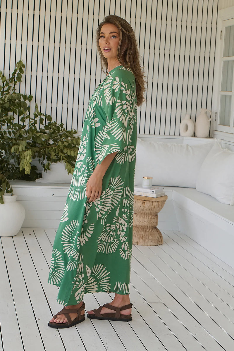 Bree Kaftan Maxi Dress Canary Island print