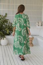 Bree Kaftan Maxi Dress Canary Island print