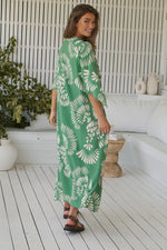 Bree Kaftan Maxi Dress Canary Island print