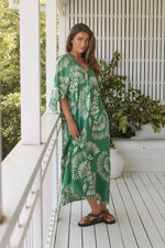 Bree Kaftan Maxi Dress Canary Island print