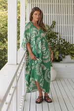 Bree Kaftan Maxi Dress Canary Island print