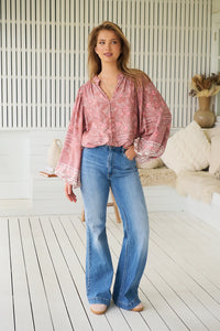 Mahalia Blouse ~ Angelina print
