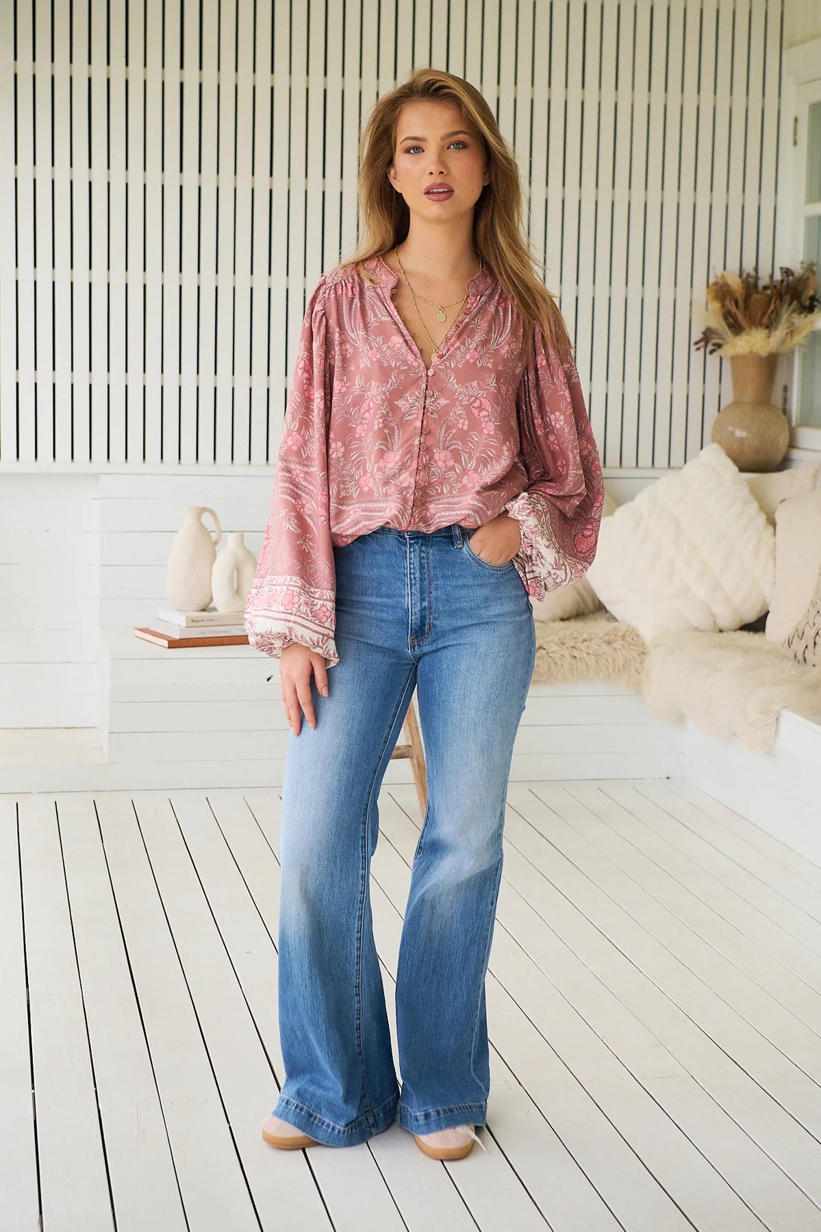 Mahalia Blouse ~ Angelina print