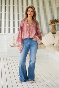 Mahalia Blouse ~ Angelina print