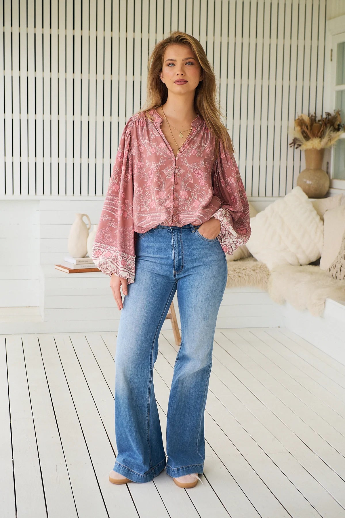 Mahalia Blouse ~ Angelina print