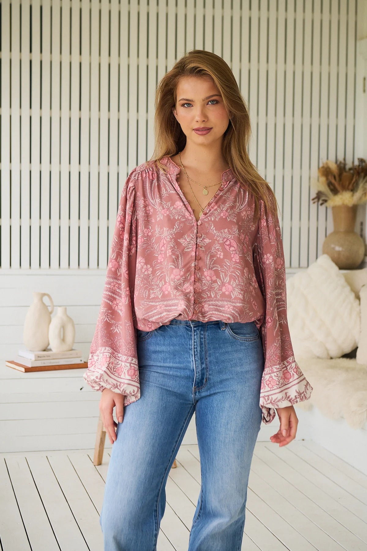 Mahalia Blouse ~ Angelina print