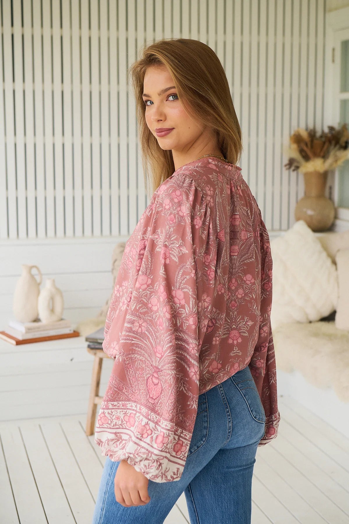 Mahalia Blouse ~ Angelina print