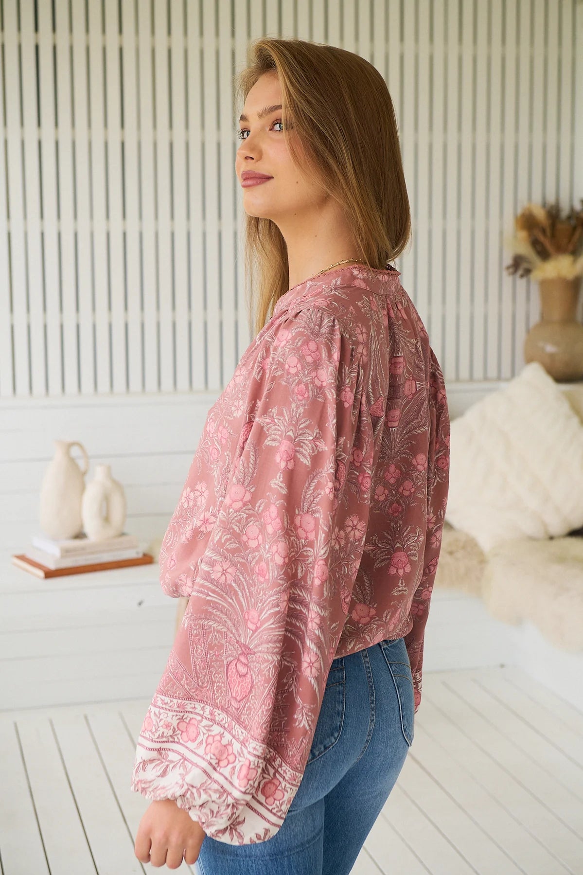 Mahalia Blouse ~ Angelina print
