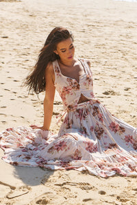 Marielle Maxi Skirt Love Story print