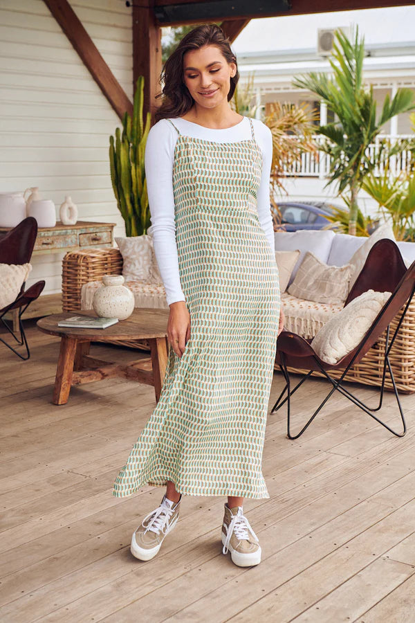 Laylunah Midi Slip Dress Addi Print Kenzie Tenzie
