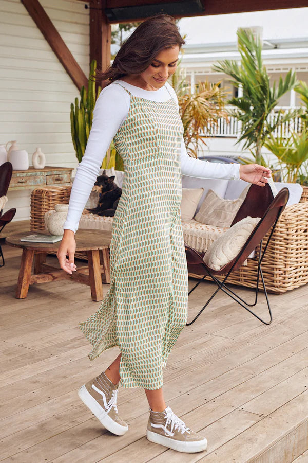 Laylunah Midi Slip Dress Addi Print Kenzie Tenzie