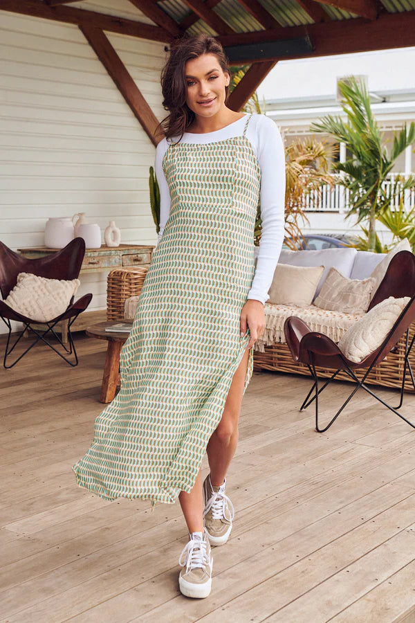 Laylunah Midi Slip Dress Addi Print Kenzie Tenzie