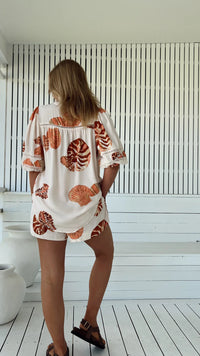 Cyra Blouse Marcel print
