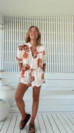 Cyra Blouse Marcel print