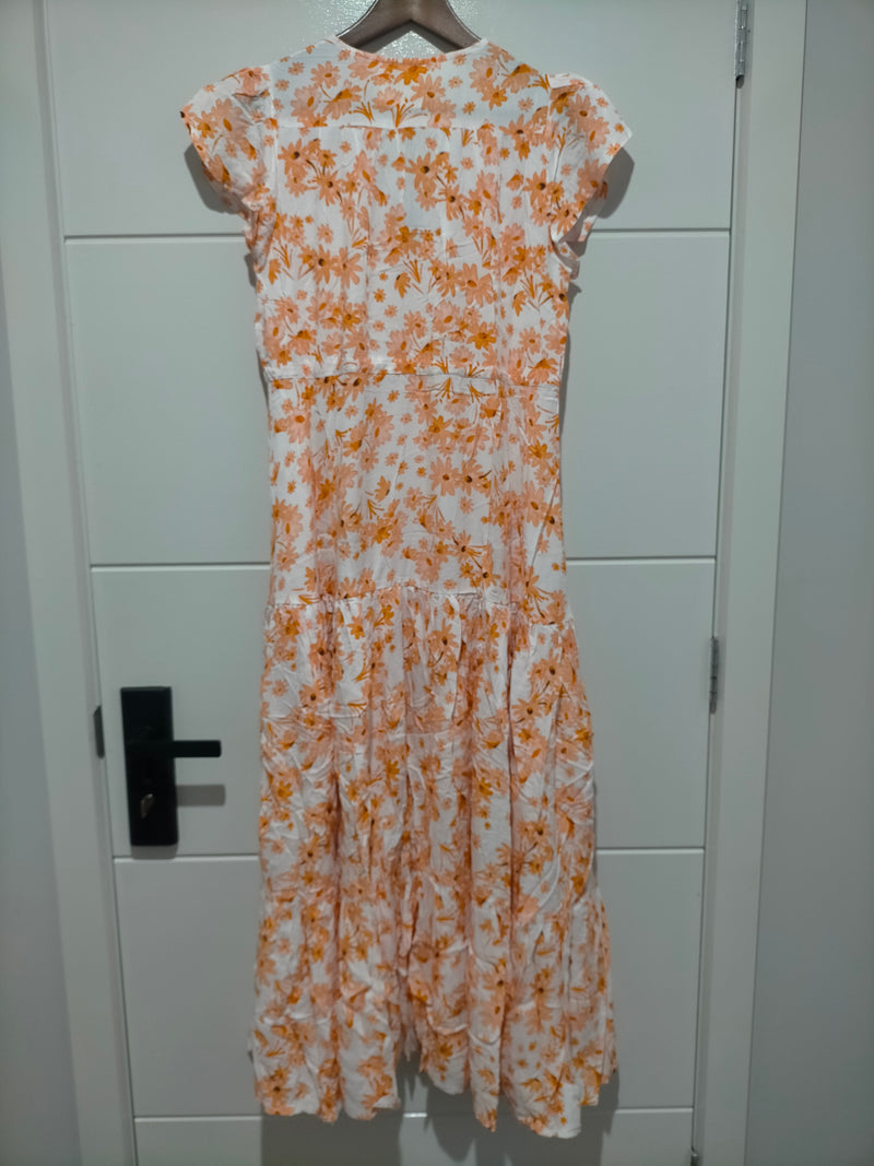 Melissa Maxi Dress Apricot Prairie Print